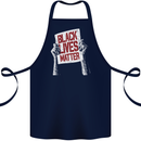 Black Lives Matter Racial Equality Sign Cotton Apron 100% Organic Navy Blue