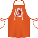 Black Lives Matter Racial Equality Sign Cotton Apron 100% Organic Orange