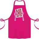 Black Lives Matter Racial Equality Sign Cotton Apron 100% Organic Pink