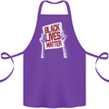 Black Lives Matter Racial Equality Sign Cotton Apron 100% Organic Purple