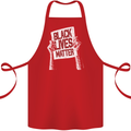 Black Lives Matter Racial Equality Sign Cotton Apron 100% Organic Red