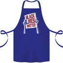Black Lives Matter Racial Equality Sign Cotton Apron 100% Organic Royal Blue