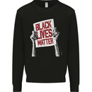 Black Lives Matter Racial Equality Sign Kids Sweatshirt Jumper Black