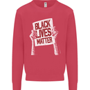 Black Lives Matter Racial Equality Sign Kids Sweatshirt Jumper Heliconia