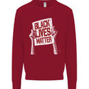 Black Lives Matter Racial Equality Sign Kids Sweatshirt Jumper Red