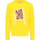 Black Lives Matter Racial Equality Sign Kids Sweatshirt Jumper Yellow