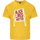 Black Lives Matter Racial Equality Sign Kids T-Shirt Childrens Yellow