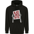 Black Lives Matter Racial Equality Sign Mens 80% Cotton Hoodie Black