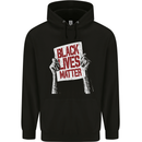 Black Lives Matter Racial Equality Sign Mens 80% Cotton Hoodie Black