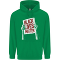 Black Lives Matter Racial Equality Sign Mens 80% Cotton Hoodie Irish Green
