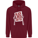 Black Lives Matter Racial Equality Sign Mens 80% Cotton Hoodie Maroon