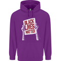 Black Lives Matter Racial Equality Sign Mens 80% Cotton Hoodie Purple