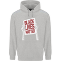 Black Lives Matter Racial Equality Sign Mens 80% Cotton Hoodie Sports Grey