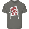 Black Lives Matter Racial Equality Sign Mens Cotton T-Shirt Tee Top Charcoal