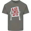 Black Lives Matter Racial Equality Sign Mens Cotton T-Shirt Tee Top Charcoal
