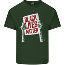 Black Lives Matter Racial Equality Sign Mens Cotton T-Shirt Tee Top Forest Green