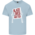 Black Lives Matter Racial Equality Sign Mens Cotton T-Shirt Tee Top Light Blue
