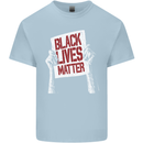 Black Lives Matter Racial Equality Sign Mens Cotton T-Shirt Tee Top Light Blue