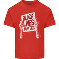 Black Lives Matter Racial Equality Sign Mens Cotton T-Shirt Tee Top Red