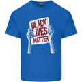 Black Lives Matter Racial Equality Sign Mens Cotton T-Shirt Tee Top Royal Blue