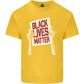 Black Lives Matter Racial Equality Sign Mens Cotton T-Shirt Tee Top Yellow