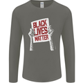 Black Lives Matter Racial Equality Sign Mens Long Sleeve T-Shirt Charcoal