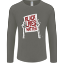 Black Lives Matter Racial Equality Sign Mens Long Sleeve T-Shirt Charcoal