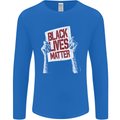 Black Lives Matter Racial Equality Sign Mens Long Sleeve T-Shirt Royal Blue