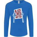 Black Lives Matter Racial Equality Sign Mens Long Sleeve T-Shirt Royal Blue