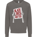 Black Lives Matter Racial Equality Sign Mens Sweatshirt Jumper Charcoal