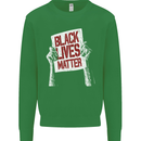Black Lives Matter Racial Equality Sign Mens Sweatshirt Jumper Irish Green