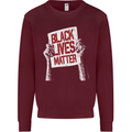 Black Lives Matter Racial Equality Sign Mens Sweatshirt Jumper Maroon