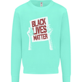 Black Lives Matter Racial Equality Sign Mens Sweatshirt Jumper Peppermint