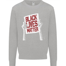 Black Lives Matter Racial Equality Sign Mens Sweatshirt Jumper Sports Grey