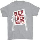 Black Lives Matter Racial Equality Sign Mens T-Shirt 100% Cotton Sports Grey