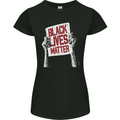 Black Lives Matter Racial Equality Sign Womens Petite Cut T-Shirt Black
