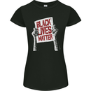 Black Lives Matter Racial Equality Sign Womens Petite Cut T-Shirt Black