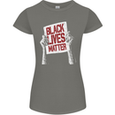 Black Lives Matter Racial Equality Sign Womens Petite Cut T-Shirt Charcoal