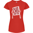 Black Lives Matter Racial Equality Sign Womens Petite Cut T-Shirt Red