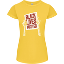 Black Lives Matter Racial Equality Sign Womens Petite Cut T-Shirt Yellow