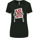 Black Lives Matter Racial Equality Sign Womens Wider Cut T-Shirt Black