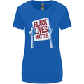 Black Lives Matter Racial Equality Sign Womens Wider Cut T-Shirt Royal Blue