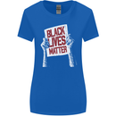 Black Lives Matter Racial Equality Sign Womens Wider Cut T-Shirt Royal Blue