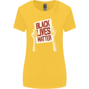 Black Lives Matter Racial Equality Sign Womens Wider Cut T-Shirt Yellow