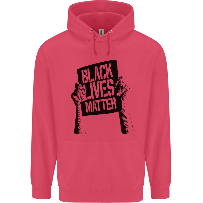 Black Lives Matter Sign Racial Equality Childrens Kids Hoodie Heliconia