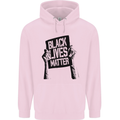 Black Lives Matter Sign Racial Equality Childrens Kids Hoodie Light Pink