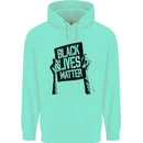 Black Lives Matter Sign Racial Equality Childrens Kids Hoodie Peppermint