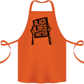 Black Lives Matter Sign Racial Equality Cotton Apron 100% Organic Orange