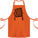 Black Lives Matter Sign Racial Equality Cotton Apron 100% Organic Orange