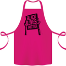Black Lives Matter Sign Racial Equality Cotton Apron 100% Organic Pink